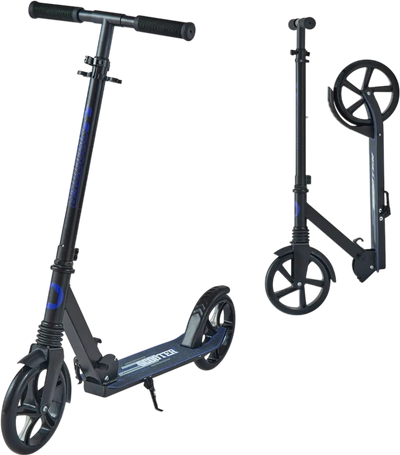 Vevor Kick Scooter Foldable 2-Wheel Adjustable Height Wide Anti-Slip Deck Black + Purple New