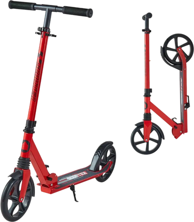 Vevor Kick Scooter Adjustable Height Foldable 2-Wheel Red Black New