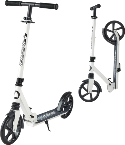 Vevor Kick Scooter Adjustable Height Foldable 220 lbs White + Black New