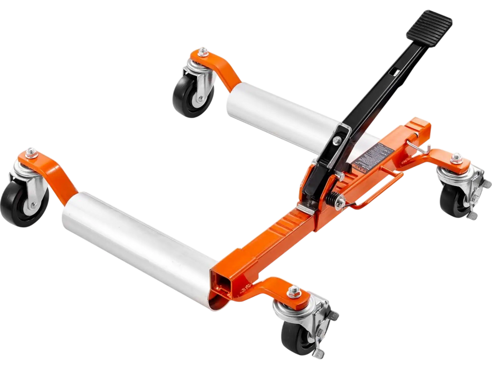 VEVOR Wheel Dolly, 1 Set Wheel Dolly Car Skate, Heavy Duty Vehicle Positioning with Ratcheting Foot Pedal, Ratchet Type Tire Skate Tire Jack for Car Truck RV Trailer, 1500 LBS
