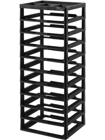 Vevor Plastic Storage Organizer 10-Tier Large Capacity with Organizer Top Black Frame New