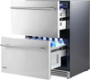 VEVOR Drawer Refrigerator, 24 in Undercounter Beverage Fridge, Large Capacity, Drink Cooler with 304 Stainless Steel Drawers, Temp Control, Powerful Compressor, for Kitchen, Office & Game Room