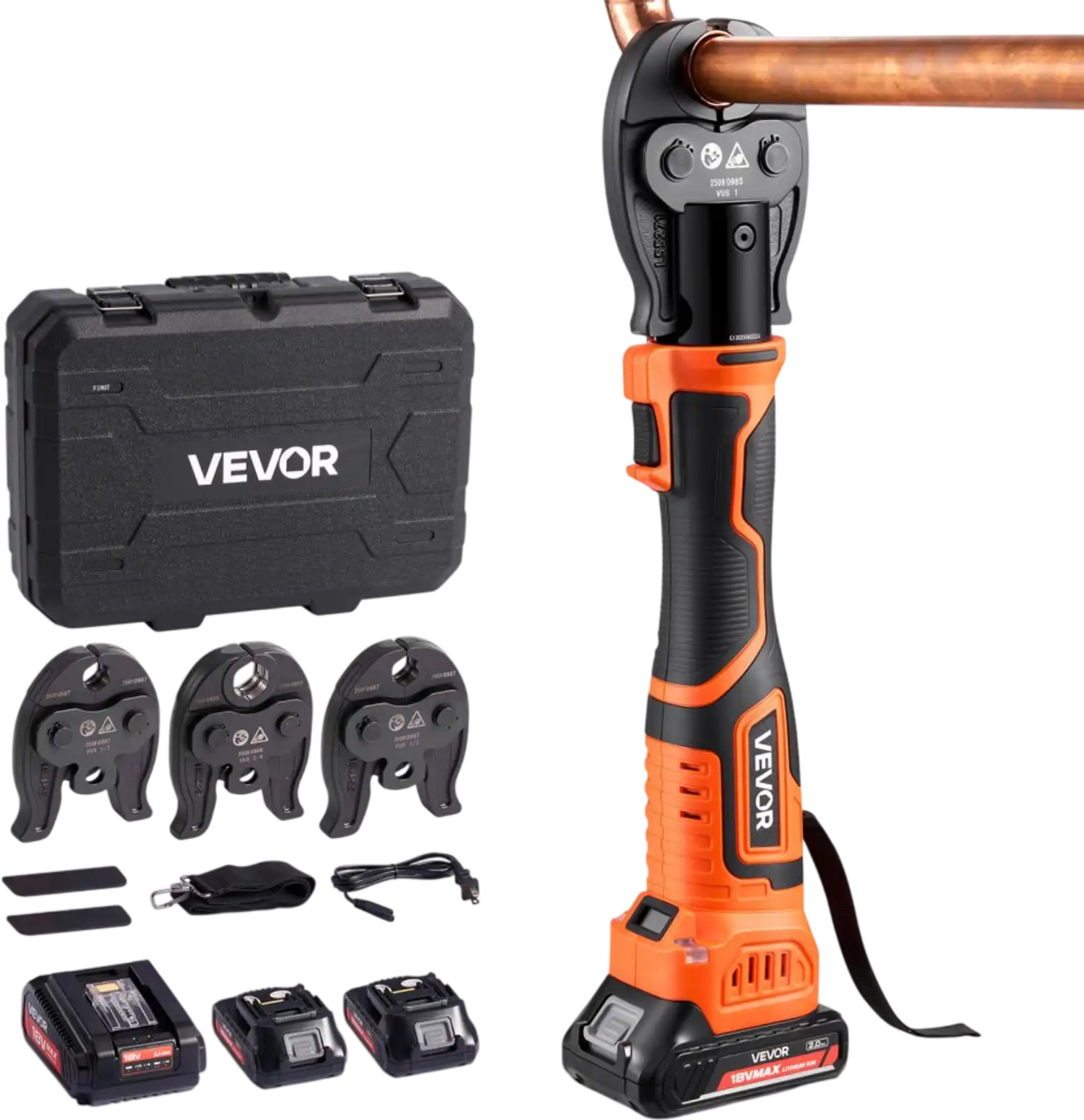 Vevor Pipe Crimping Tool 18V Pro Press Kit for 1/2