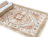 VEVOR Area Rug, 8 x 10 ft Large Washable Rug, Non-Slip and Tear-Resistant Soft Carpet, Pet & Child Friendly Vintage Area Rugs, Indoor Mat for Bedroom, Living Room, Kids Room, Office, Brown Red