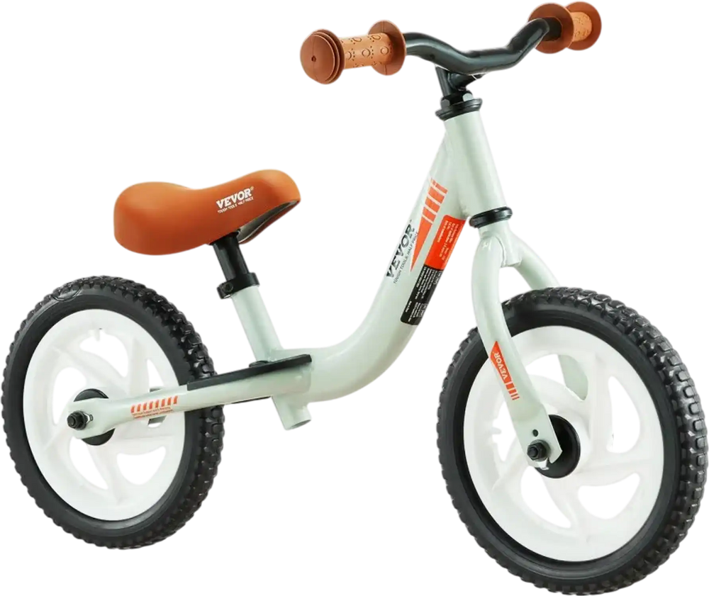 VEVOR Toddler Balance Bike, 12" Lightweight Aluminum Alloy Kids Bike with Adjustable Seat & Handlebar, EVA Foam Tires, No Pedal Kids Balance Bicycle Gift for 1-5 Years Boys Girls, 55LBS Support