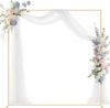VEVOR Arch Backdrop Stand, 6.6 x 6.6 ft, Stable Structure, Easy Assembly, Square Gold Metal Arch Backdrop Stand for Wedding, Birthday Party, Graduation, Holiday Celebration, and Ceremony Decoration