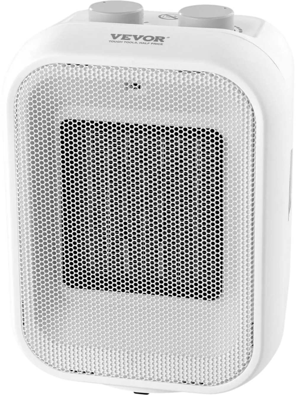 VEVOR Portable Electric Space Heater with Thermostat, 1000W/1500W 2-Level Adjustable Quiet Ceramic Heater Fan, 9 in Tip-Over Shutdown Flame-Retardant PP Small Heaters for Office Room Desk Indoor Use