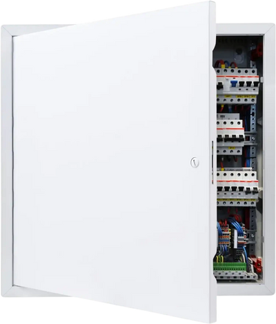 VEVOR Access Panel for Drywall & Ceiling, 16 x 16 Inch Plumbing Access Panels, Reinforced Access Door, Heavy-Duty Steel Wall Hole Cover, Easy Install Removable Hinged Panel for Wiring & Cables, Silver