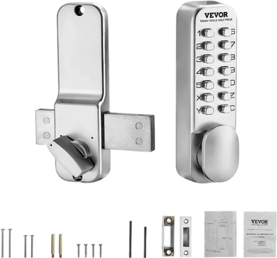 Vevor Mechanical Door Lock Keyless Entry Keypad 14-Key Single-Side Zinc Alloy for Home Office New