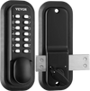 VEVOR Mechanical Keyless Entry Door Lock, 14 Digit Keypad, Outdoor Gate Door Locks Set with Surface-mounted Latch, Water-proof Zinc Alloy, Keypad and Knob, Easy to Install, for Garden, Garage, Yard