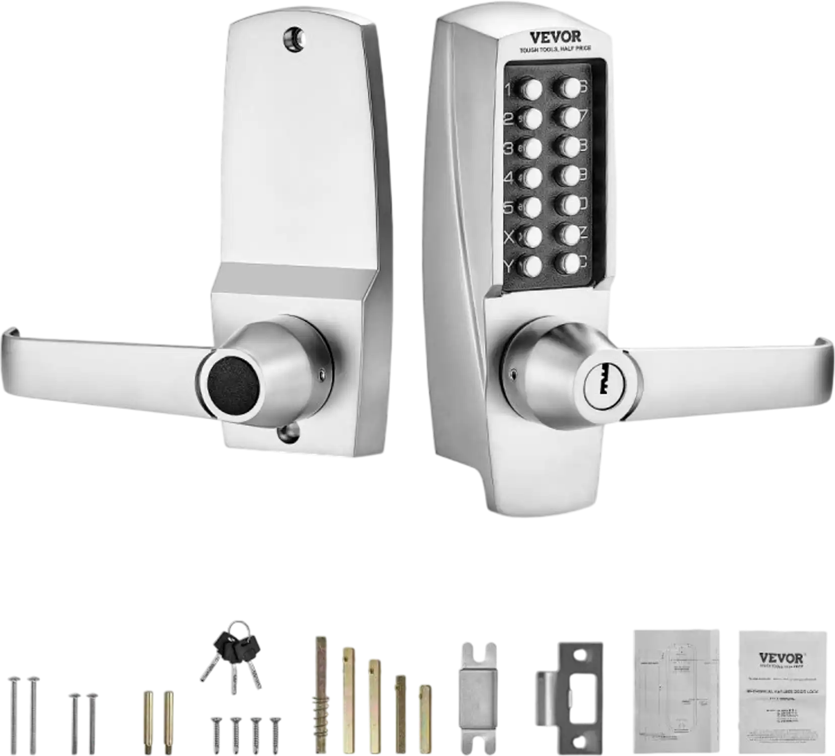 Vevor Mechanical Door Lock Keyless Entry Keypad Handle New