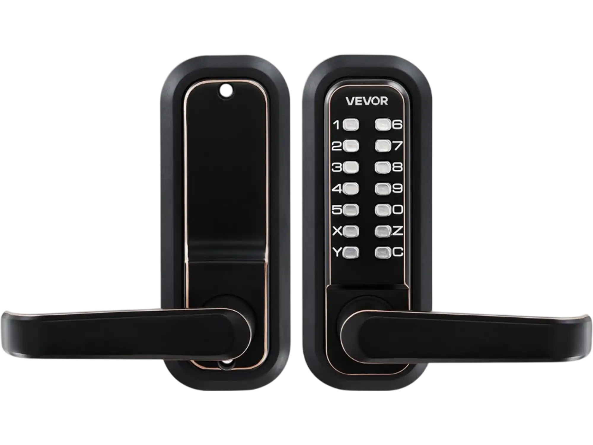 Vevor Door Lock Mechanical Keyless Entry with Handle Auto Locking Oil-Rubbed Bronze New