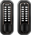 VEVOR Mechanical Keyless Entry Door Lock, 2.0 Code Upgrade, 4-7 Digits Code, Double-Sided Push Button Combination Mechanical Keypad Door Knob, Auto Locking, for Indoor or Outdoor, Oil-Rubbed Bronze