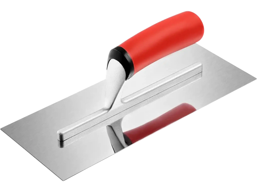 VEVOR Tile Tools, Stainless Steel Flat Finishing Trowel, 10.9 x 4.4 in Concrete Cement Drywall Plastering Tile Masonry Construction Hand Tools with Handle, for Apply, Spread, Flatten, Smooth, Polish