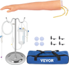 VEVOR 12 PCS Phlebotomy Practice Kit, IV Venipuncture Intravenous Training, High Simulation IV Practice Arm Kit with Carrying Bag, Practice and Perfect IV Skills, for Students Nurses and Professionals