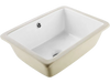 VEVOR Undermount Bathroom Sink, 15.75 x 12.01 Inch Rectangular White Ceramic Vessel Sink with Overflow Hole, Under Counter Drop in Modern Lavatory Vanity Bath Wash Bowl Basin, Rectangle Small Space