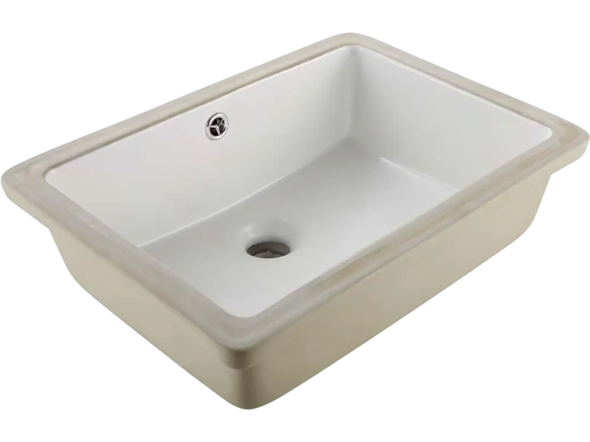 Vevor Bathroom Sink White Rectangular Undermount 18.5