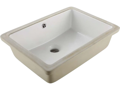 Vevor Bathroom Sink White Rectangular Undermount 18.5