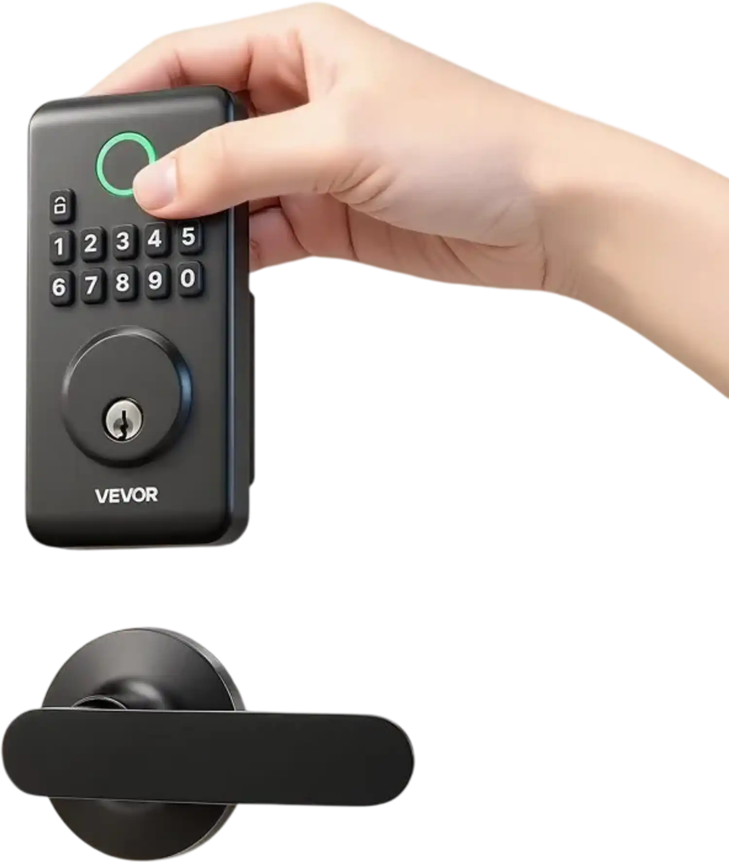 Vevor Keypad Door Lock Keyless Entry Handle Set Matte Black New