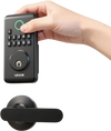 VEVOR Keyless Entry Door Lock with Handle Set, Electronic Keypad Deadbolt with Lever Handles, Pioneering Easy-Grip Design, Customizable User Codes, Keyed Entry, Auto Lock, Anti-Peeking, Matte Black