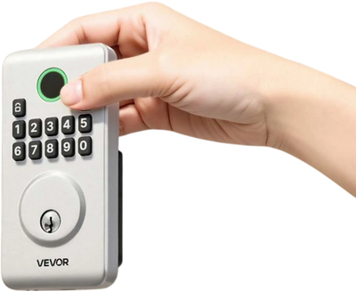 VEVOR Keyless Entry Door Lock, Electronic Deadbolt with Customizable User Codes, Pioneering Easy-Grip Design, Keyed Entry, Auto Lock, Anti-Peeking Password, Backlit Keypad, for Home, Apartment, Silver