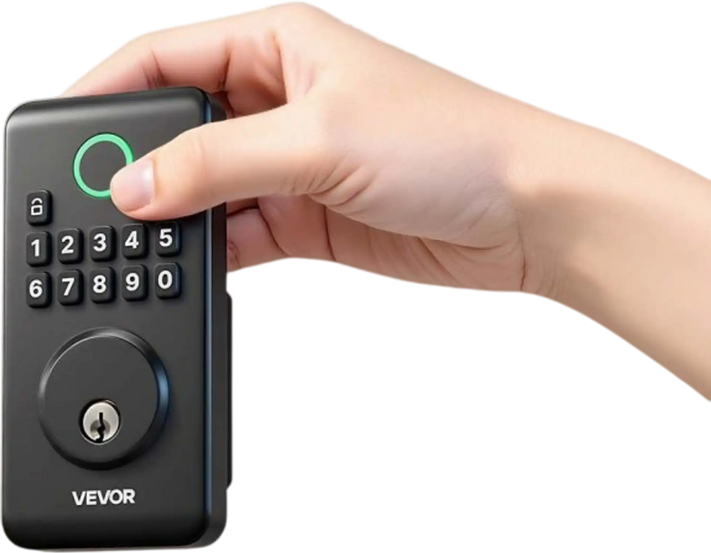 VEVOR Keyless Entry Door Lock, Electronic Deadbolt with Customizable User Codes, Pioneering Easy-Grip Design, Keyed Entry, Auto Lock, Anti-Peeking Password, Backlit Keypad, for Home, Matte Black