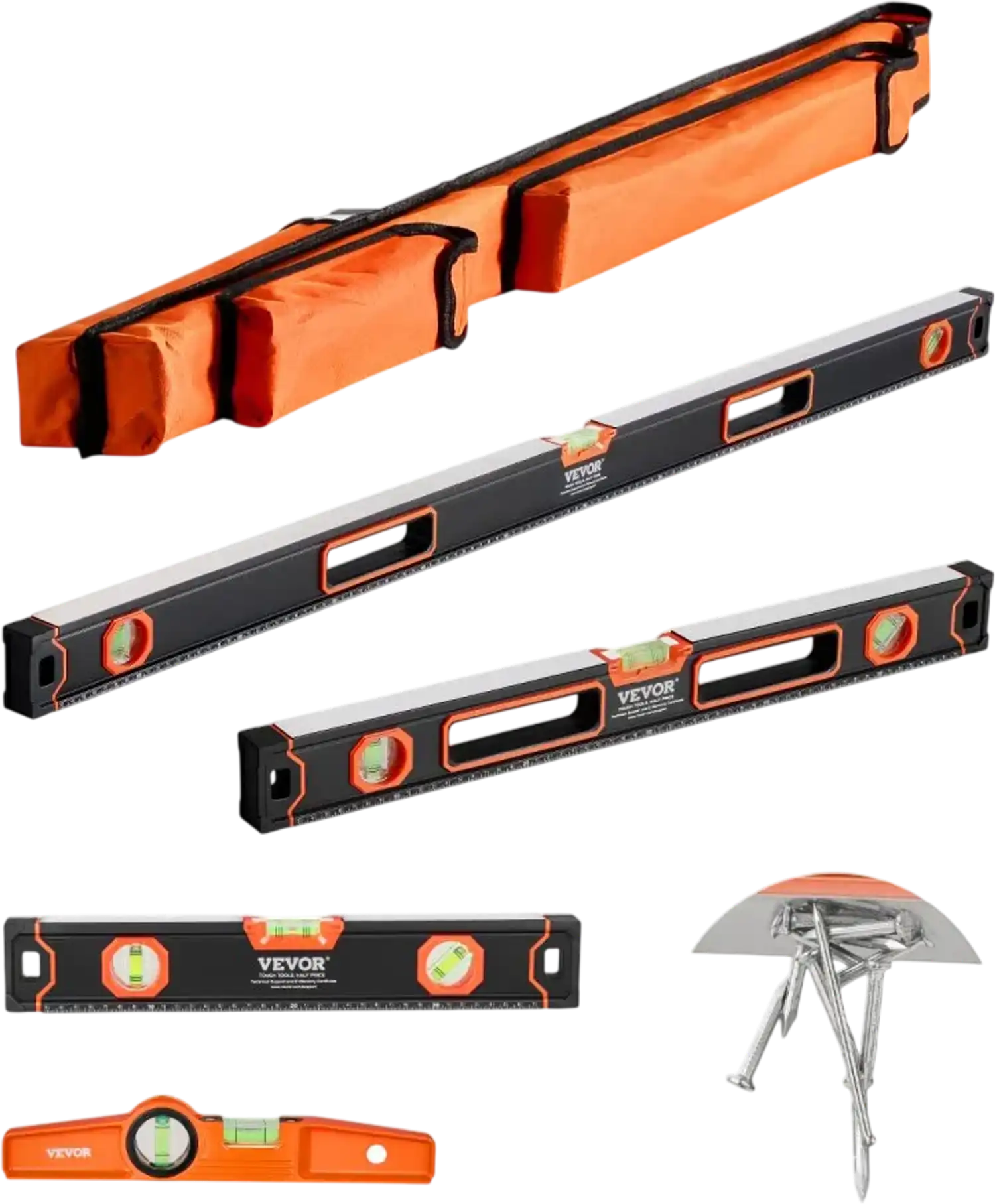 Vevor Torpedo Level Magnetic 4-Piece 48/24/16/10