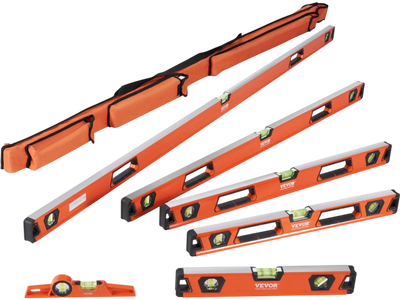 Vevor Level Set Magnetic Torpedo Bubble Vial Ruler 78/48/32/24/16/10