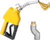 VEVOR 3/4-Inch NPT Automatic Fuel Nozzle with Swivel, Max Flow Rate 11.8 GPM, Auto Shut Off Diesel Gas Pump Nozzle with 3-Speed Trigger Lock & 0.78 in (OD=20 mm) Spout for Gasoline, Diesel, Kerosene