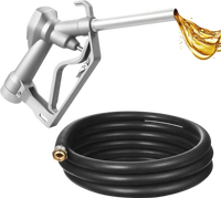 VEVOR 3/4-Inch NPT Fuel Nozzle with 10 ft Hose, Max Flow Rate 22.7 GPM, Diesel Gas Pump Nozzle with 2-Speed Trigger Lock & 0.78 in (OD=20 mm) Spout Used for Gasoline, Diesel, Kerosene, Silver