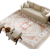 VEVOR Area Rug, 9 x 12 ft Large Washable Rug, Non-Slip and Tear-Resistant Soft Carpet, Pet & Child Friendly Vintage Area Rugs, Indoor Mat for Bedroom, Living Room, Kids Room, Office, Brown Red