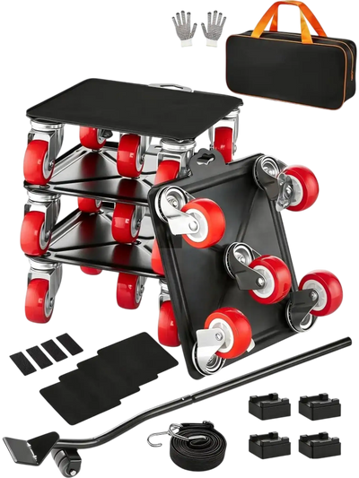 Vevor Furniture Dolly Heavy-Duty Moving Kit with 5 Wheels 3474 lbs Capacity New
