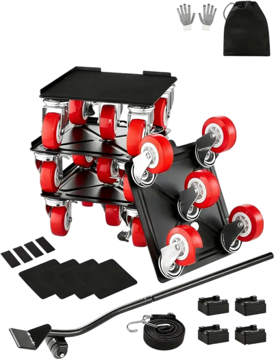Vevor Furniture Dolly Heavy Duty Mover Tool Set with 5 Wheels 3474 lbs Capacity New