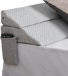VEVOR Bed Wedge Pillow for Headboard, King Size, 76"x10"x6" Bed Gap Filler, Fill 0-7" Gap Between Headboard and Mattress, 25D Foam Mattress Wedge Headboard Pillow with Side Pocket, for Backrest, Gray