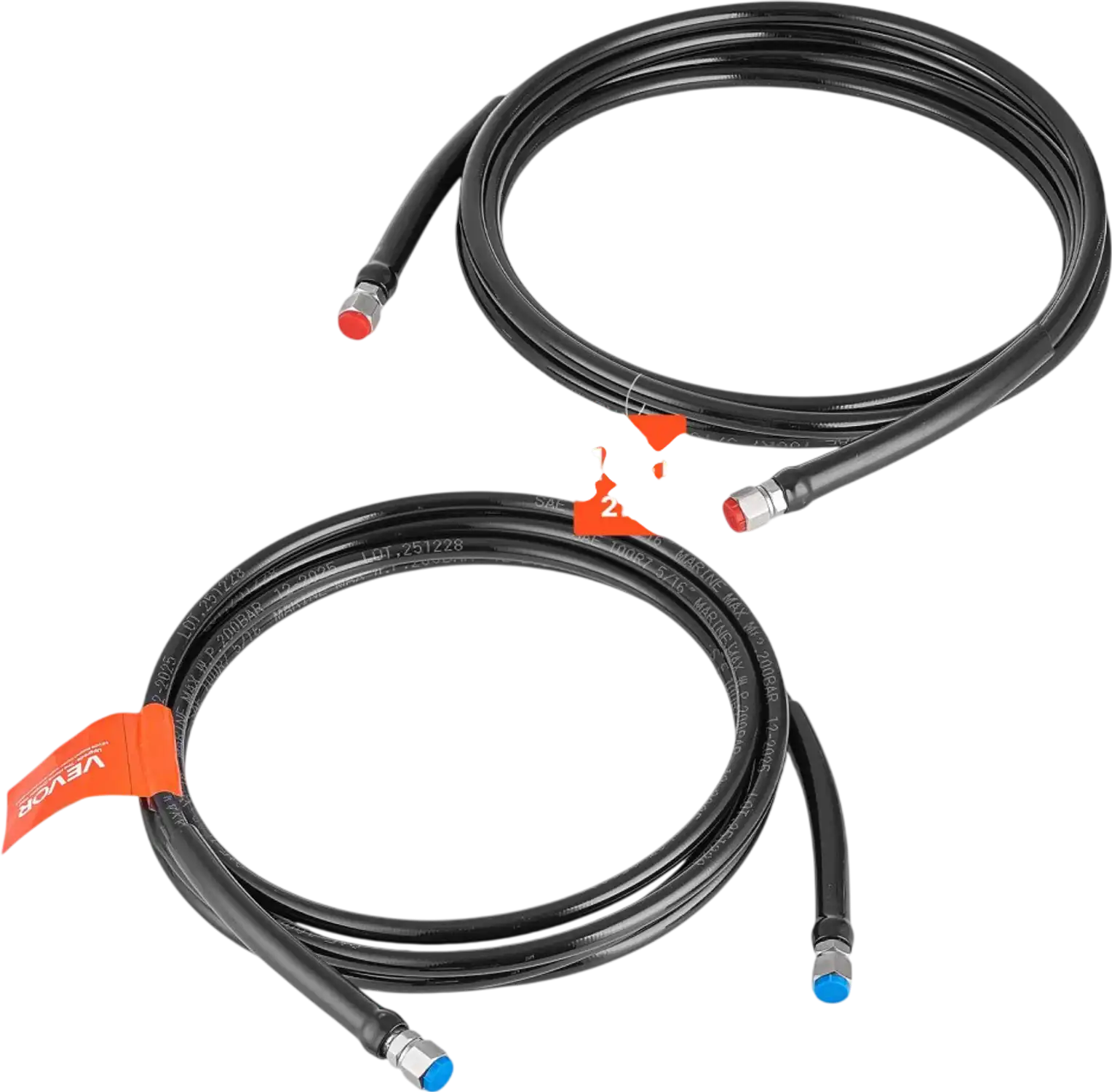 Vevor Hydraulic Hose Kit 16' 2-Piece Leak-Proof TPEE Outboard Steering Hose New