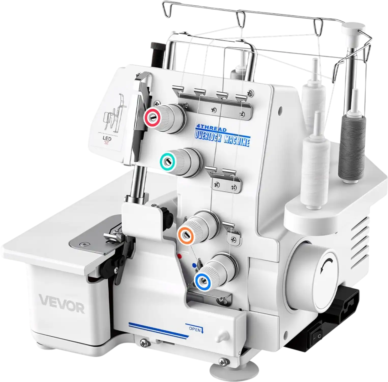 Vevor Serger Sewing Machine 1250 SPM 3/4-Thread White New