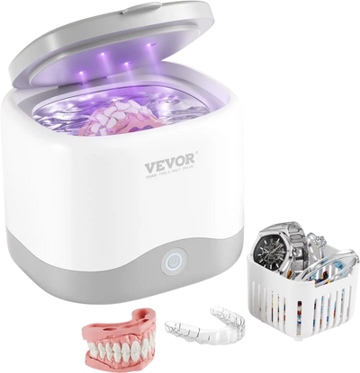 Vevor Ultrasonic Cleaner Denture Cleaner with UV Light 200 ml New