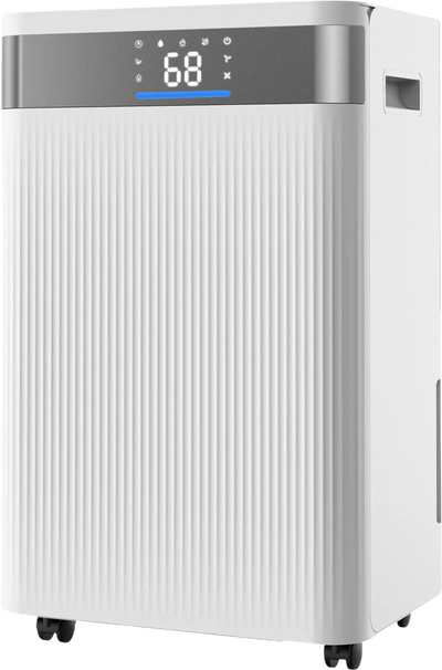 VEVOR 52 Pints Dehumidifier for Home & Basement, Drain Hose for Commercial & Industrial Use, Smart Humidity Control, Low Noise for Large Rooms, Warehouses, Bedrooms & Storage, Large Coverage,White