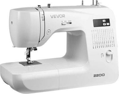 VEVOR Computerized Sewing Machine, 60 Stitch Applications, with LED Screen, Foot Pedal and LED Light, Heavy-Duty Metal Frame, Digital Sewing Machine with Powerful Motor for Crafts and Mending