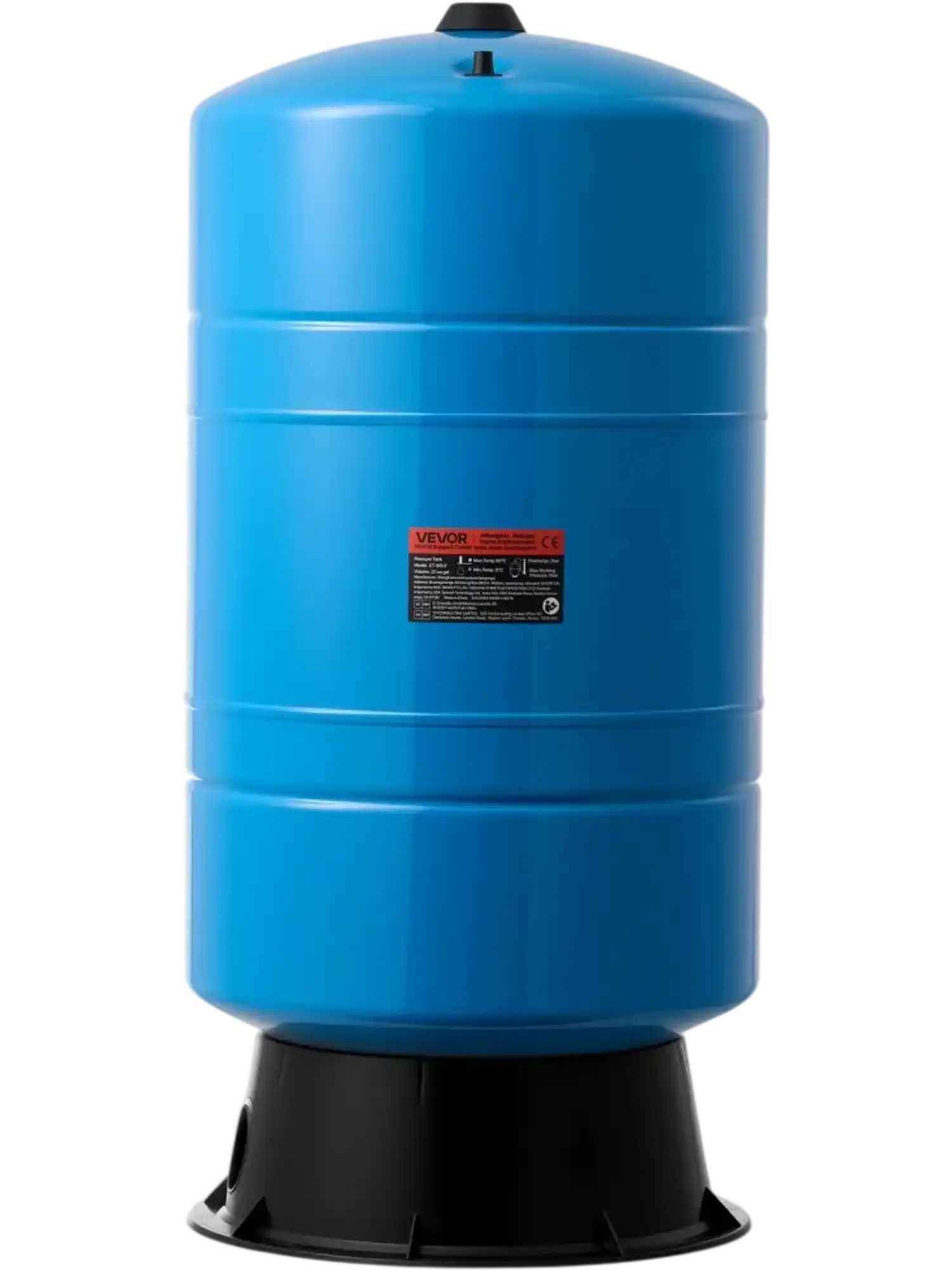 Vevor Vertical Well Pressure Tank 20 Gal Pre-Charged Water Storage Container New