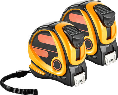 Vevor Tape Measure 25' Dual-Scale Retractable 2-Pack New