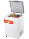 VEVOR Chest Freezer, 3.3 Cu.ft Compact Deep Freezer, Free Standing Top Open Door Chest Freezers with 2 Removable Baskets & Adjustable Thermostat - Energy Saving, Low Noise & Garage Ready, White