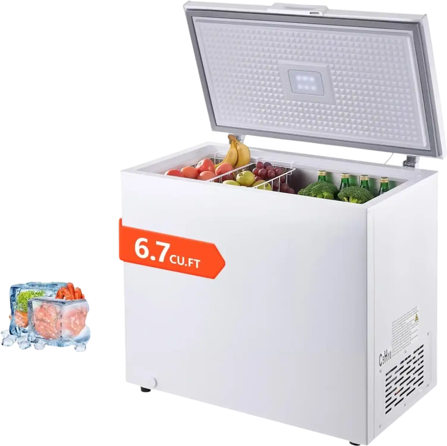 Vevor Chest Freezer 6.7 Cu. Ft. Compact Deep Freezer White New