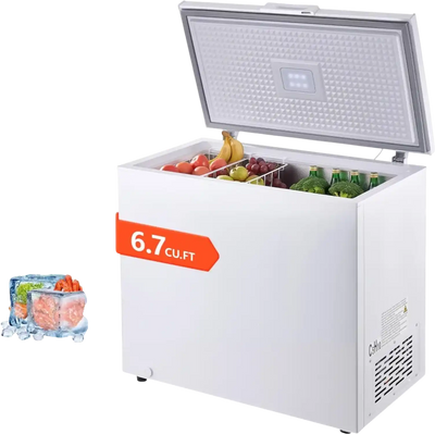 Vevor Chest Freezer 6.7 Cu. Ft. Compact Deep Freezer White New