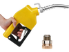 VEVOR Automatic Fuel Nozzle, 3/4" NPT Inlet Thread & 13/16" Spout, 11 GPM Max Flow Rate, Auto Shut Off, Aluminum & PVC Gas Pump Handle with 360° Swivel for Gasoline Diesel Kerosene Biodiesel Refilling