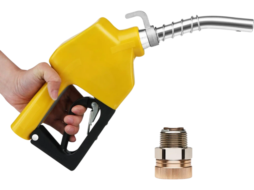 VEVOR Automatic Fuel Nozzle, 3/4" NPT Inlet Thread & 13/16" Spout, 11 GPM Max Flow Rate, Auto Shut Off, Aluminum & PVC Gas Pump Handle with 360° Swivel for Gasoline Diesel Kerosene Biodiesel Refilling