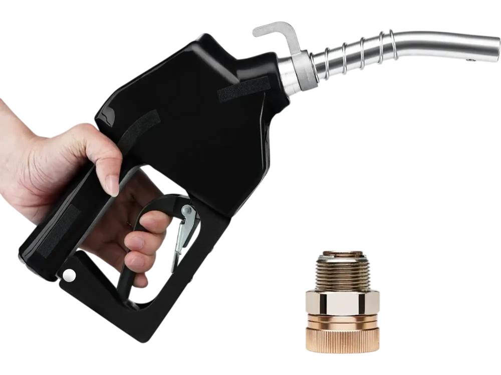 VEVOR Automatic Fuel Nozzle, 3/4" NPT Inlet Thread & 13/16" Spout, 11 GPM Max Flow Rate, Auto Shut Off, Aluminum & PVC Gas Pump Handle with 360° Swivel for Gasoline Diesel Kerosene Biodiesel Refilling
