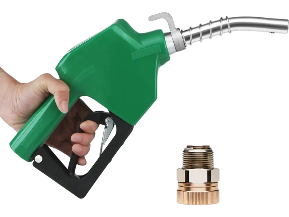 VEVOR Automatic Fuel Nozzle, 3/4" NPT Inlet Thread & 15/16" Spout, 16 GPM Max Flow Rate, Auto Shut Off, Aluminum & PVC Gas Pump Handle with 360° Swivel for Gasoline Diesel Kerosene Biodiesel Refilling
