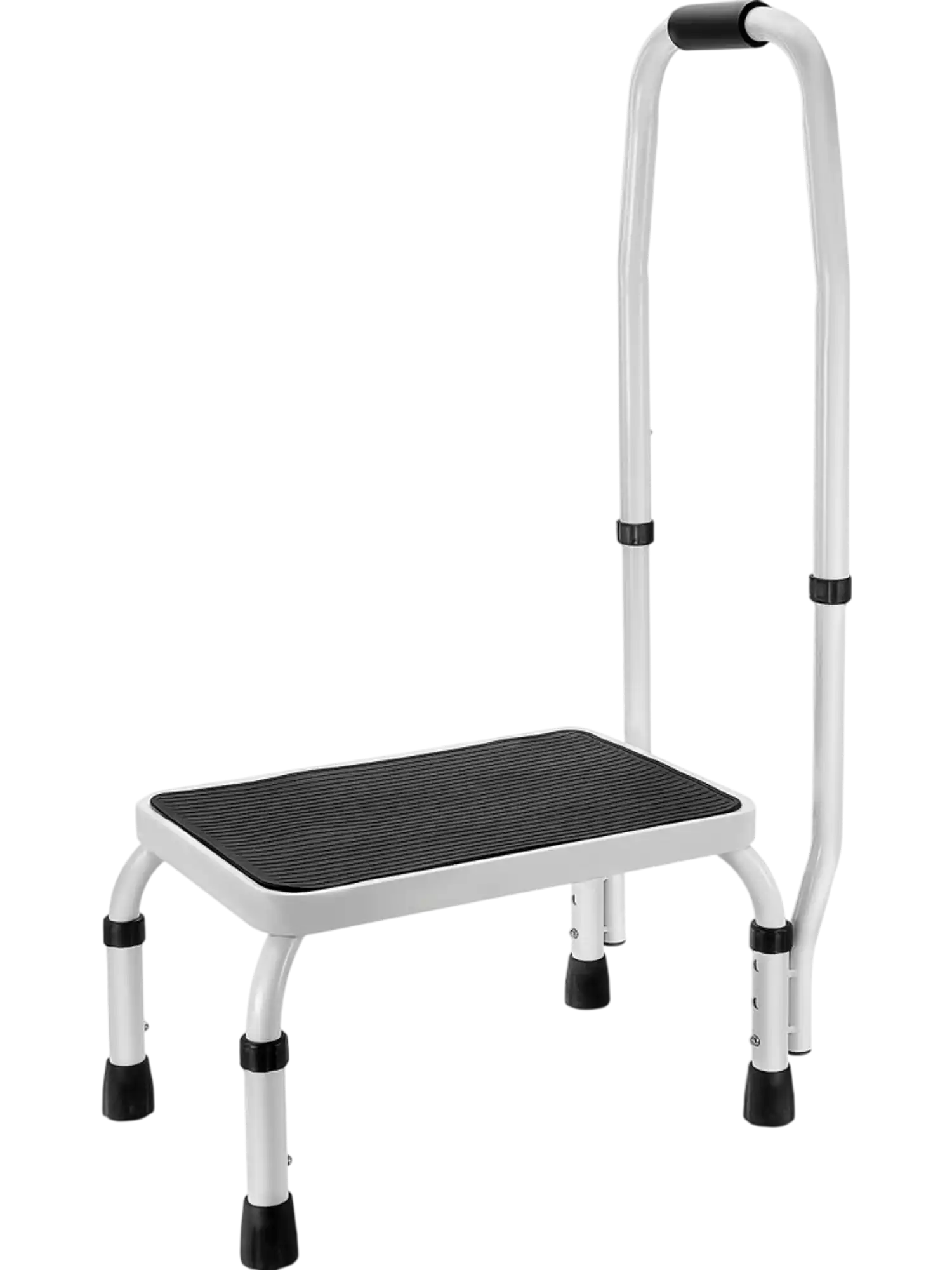 Vevor Step Stool 1-Step Adjustable Height Steel Ladder with Handle New