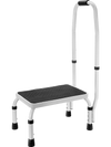 VEVOR Step Stool 1-Step 330lbs Capacity, 3 Adjustable Height with Handle Steel Step Ladder, Portable Toddler Step Stools for Adults, Non-Slip Sturdy Step Ladders for Office, RVs, Pets